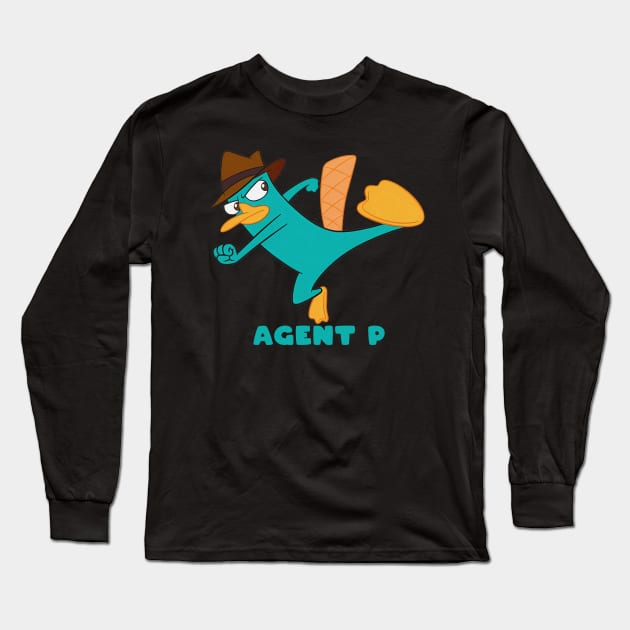 Agent P Long Sleeve T-Shirt by lazymost